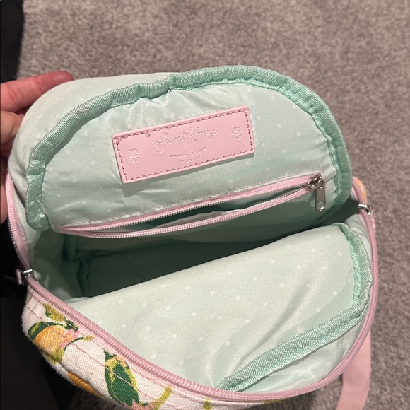 SweetHoney Lemon mini backpack with plaid checkered accents - Picture 7 of 8